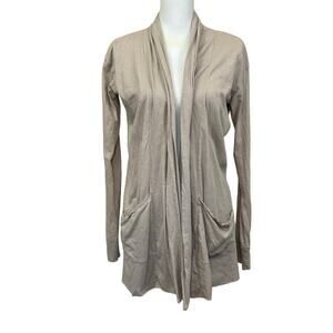 Garnet Hill Green Cotton cardigan, extra small, organic, sustainable, lounge